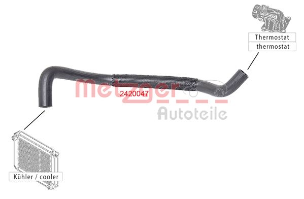 METZGER 2420047 Kühlerschlauch